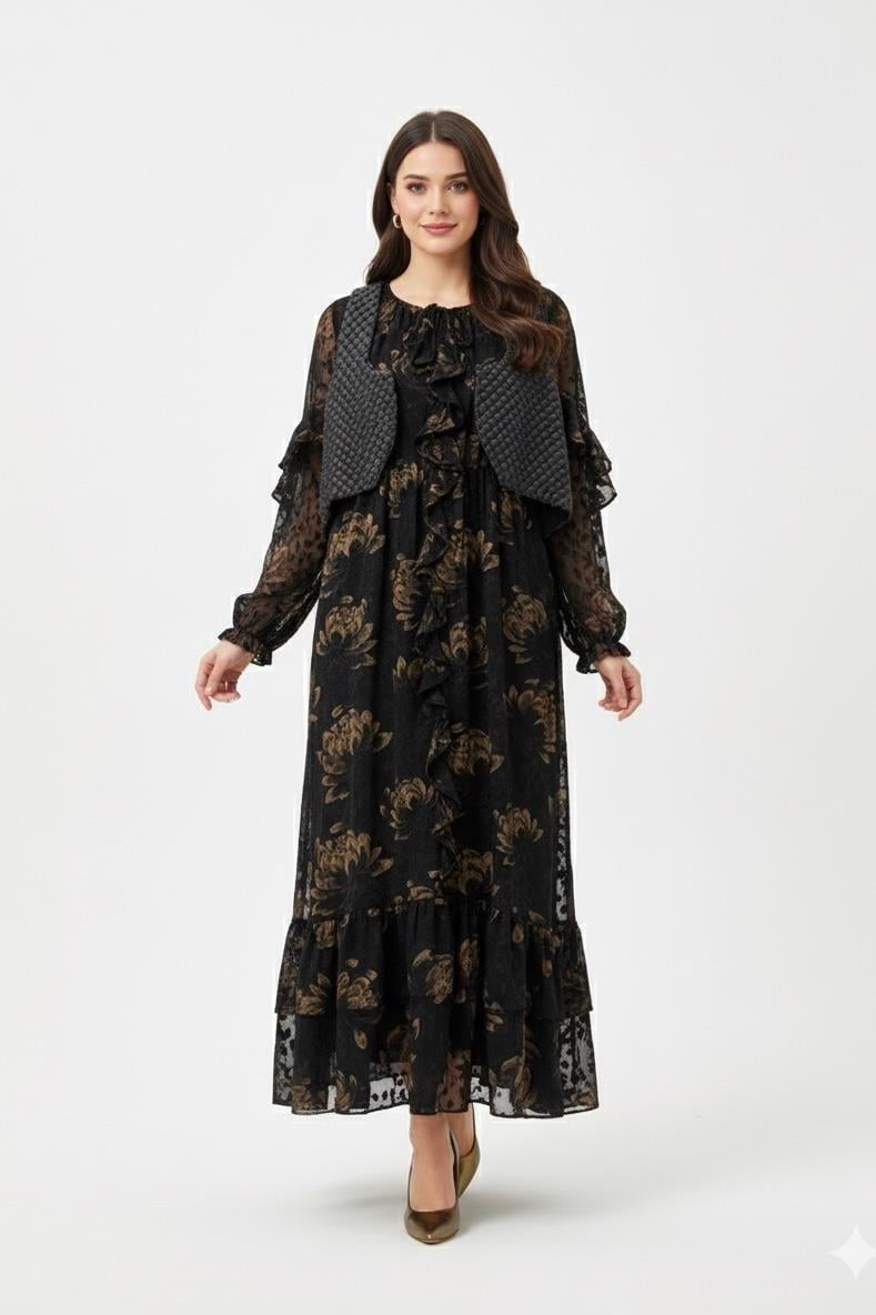 Ghisa 4124 Elbise - Gold