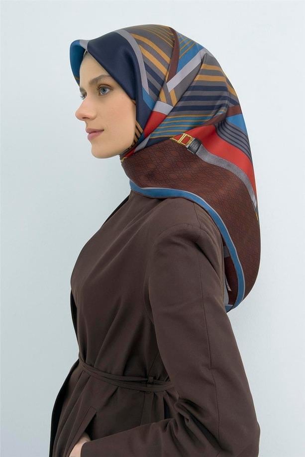 Armine Dj Saf Twill İpek Eşarp 9521D (T) - Bakır