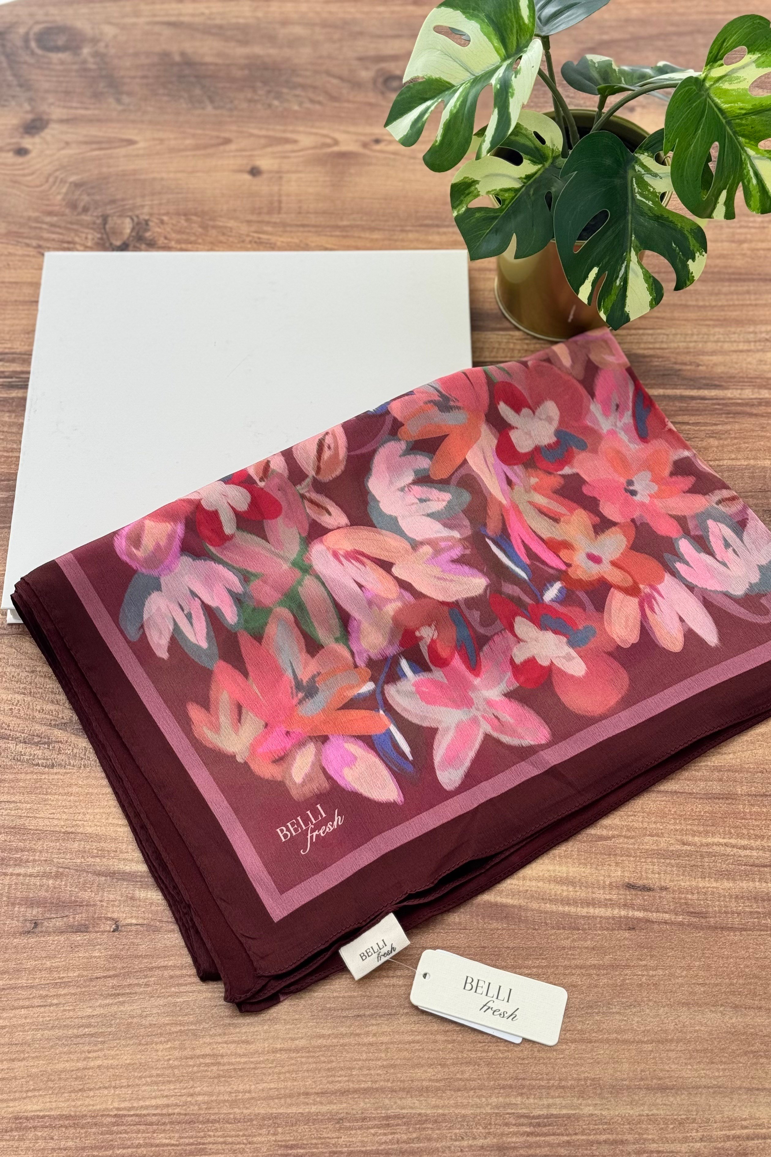 Belli Fresh Aura  Şal 3723 - Bordo