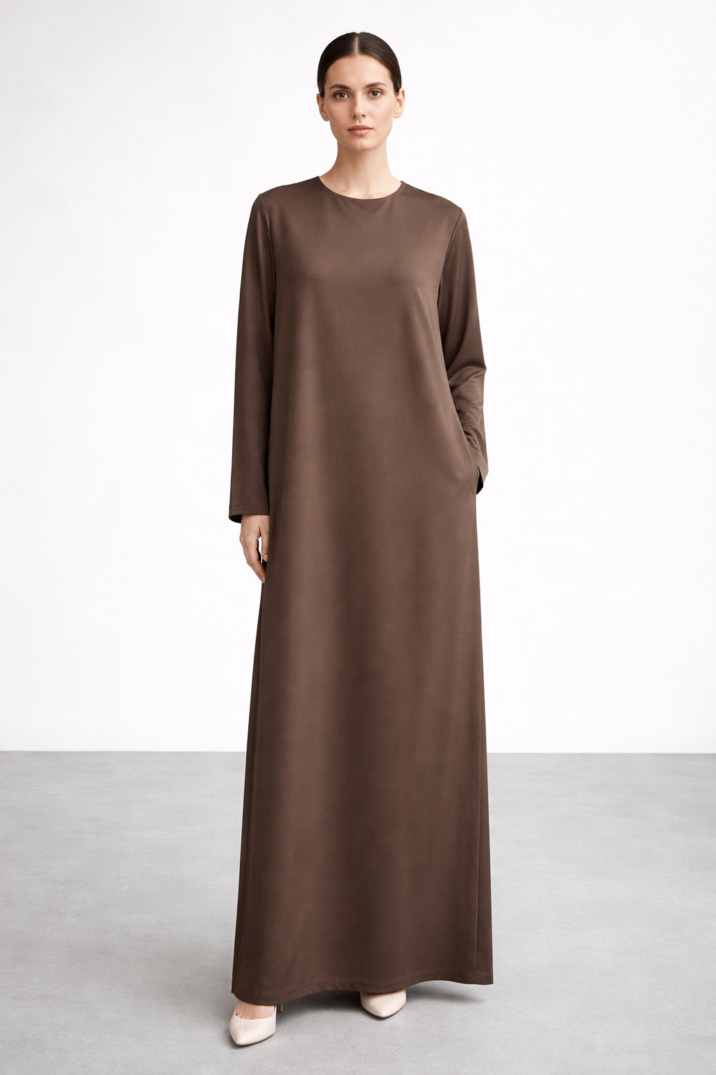 Ceremony 26Y731 Kollari Bambu Detaylı zegna Elbise - Kahverengi
