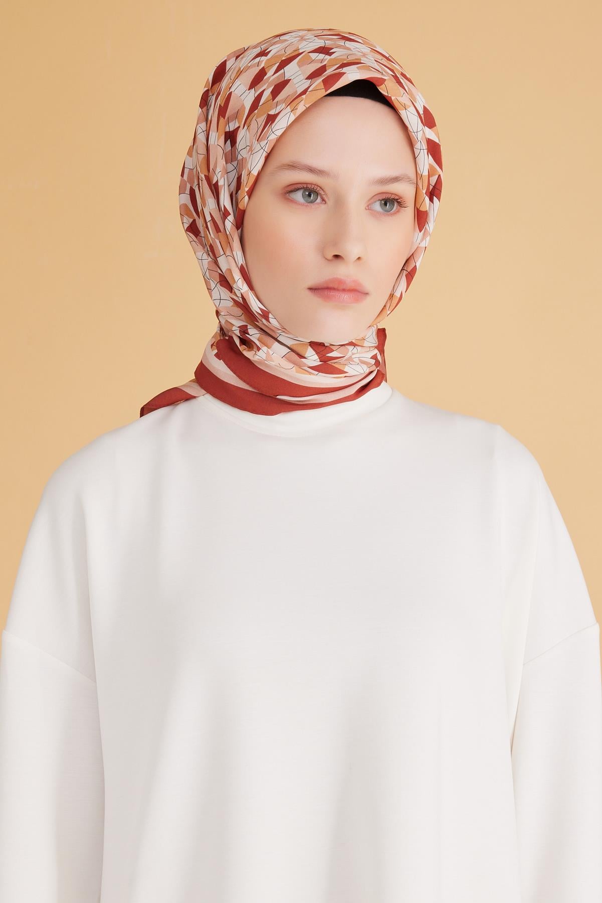 Belli Fresh Modal Eşarp 4 - Kiremit