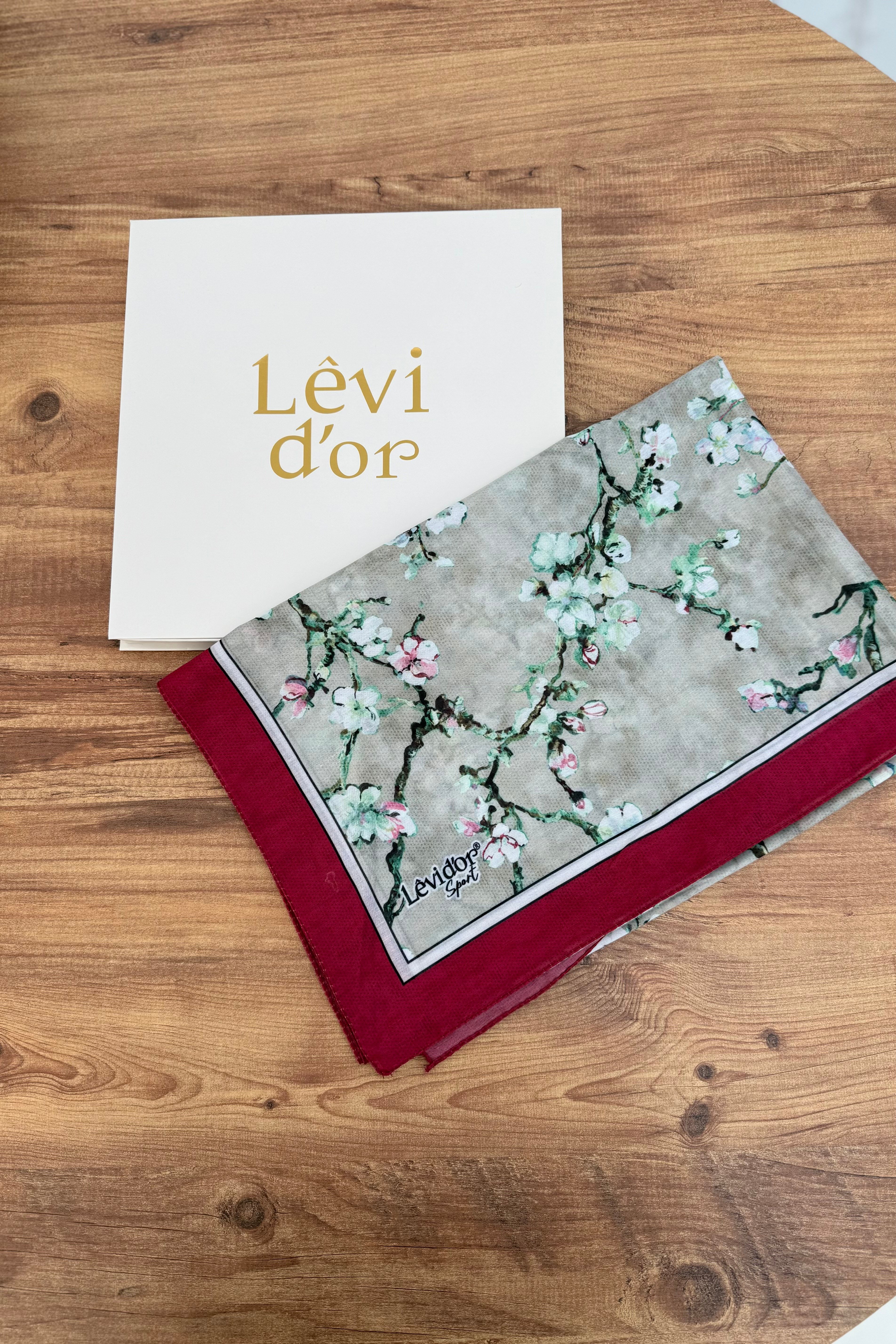 Levidor 21215 Çiçek Desen Şal - Kırmızı Yeşil Şal LEVİDOR 