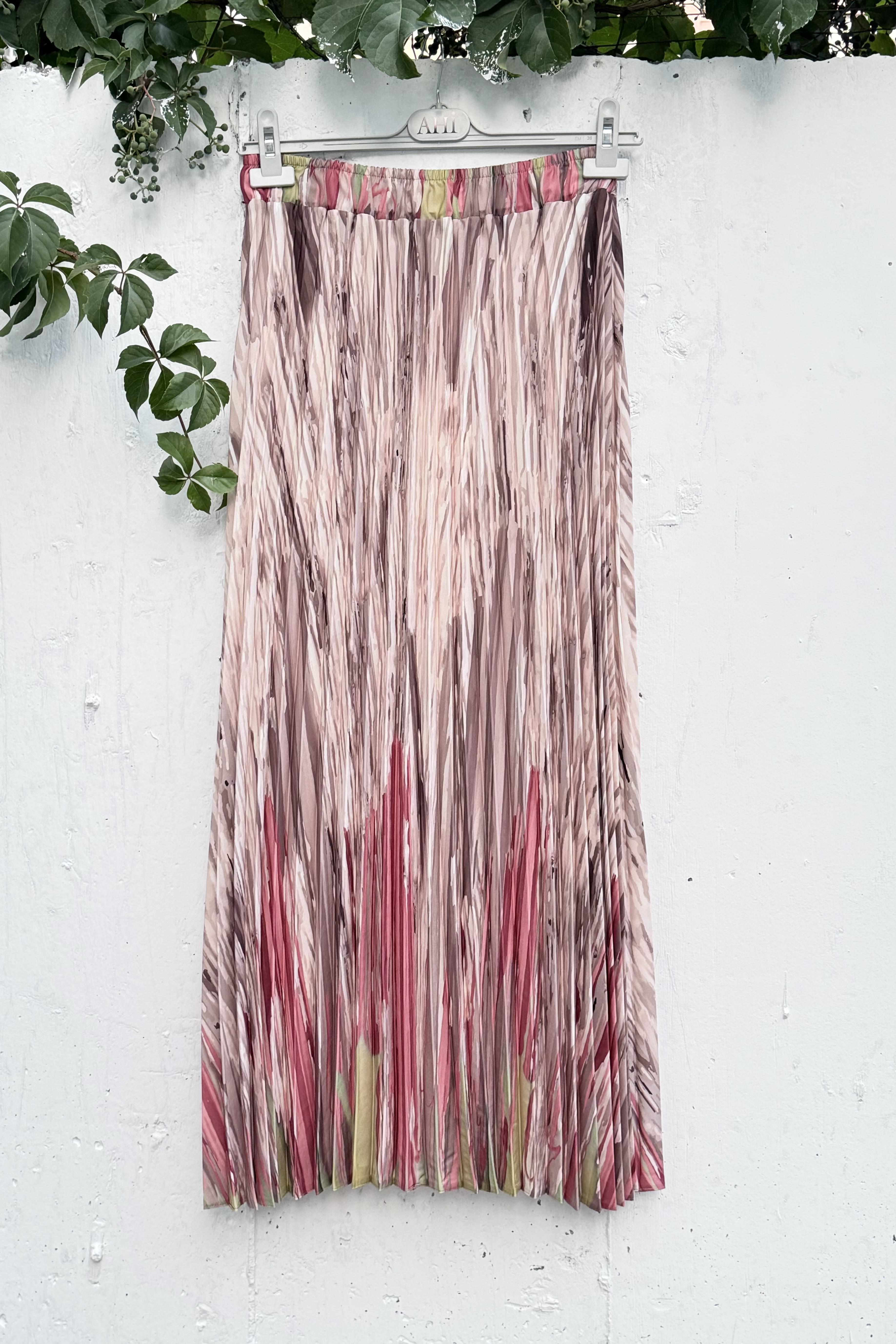 AHİ TRİKO Ahi 1111 Fırça Desen Pliseli Etek - Bej  Etek 