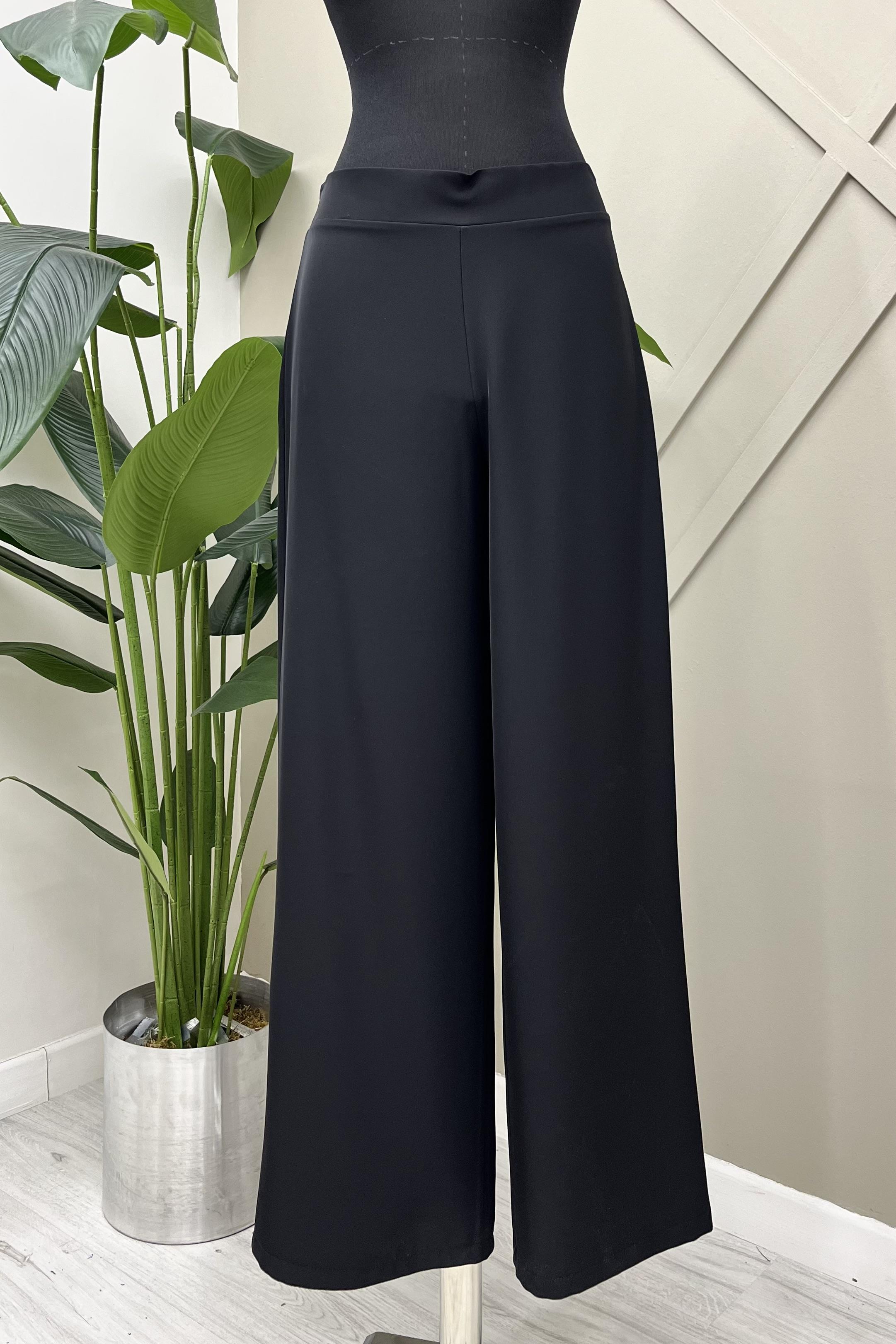 AHİ TRİKO Ahi 5110 Bol Paça Pantolon - Siyah  Pantolon 