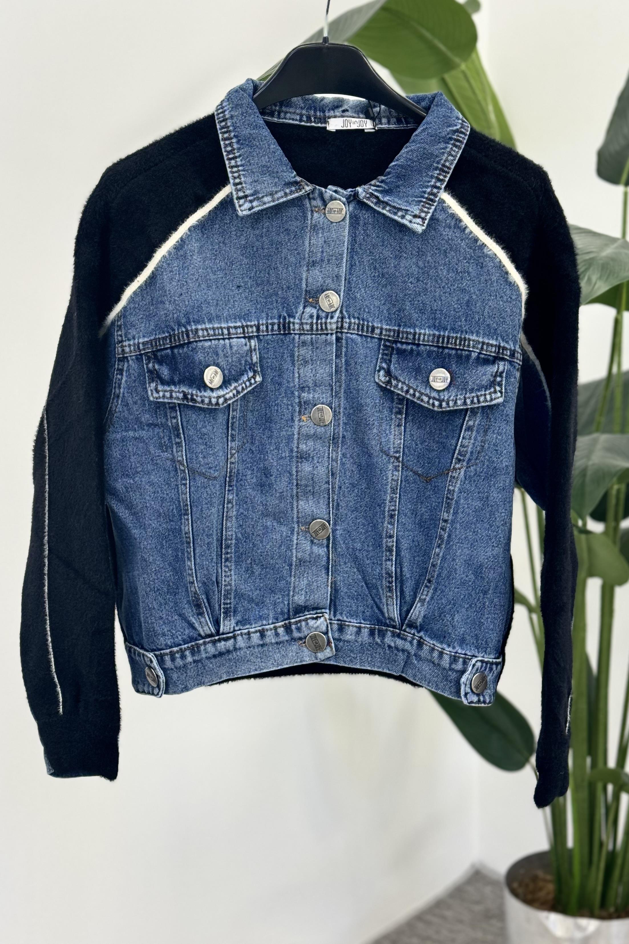 NEFİSE Angora Kot Garnili Kısa Ceket 140212 - Siyah Angora Kot Garnili Kısa Ceket 140212 - Siyah - Bilen Giyim Ceket 