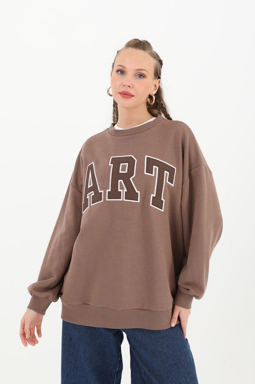 PUANE Art Yazılı Sweat  32095 - Browni  Sweatshirt 