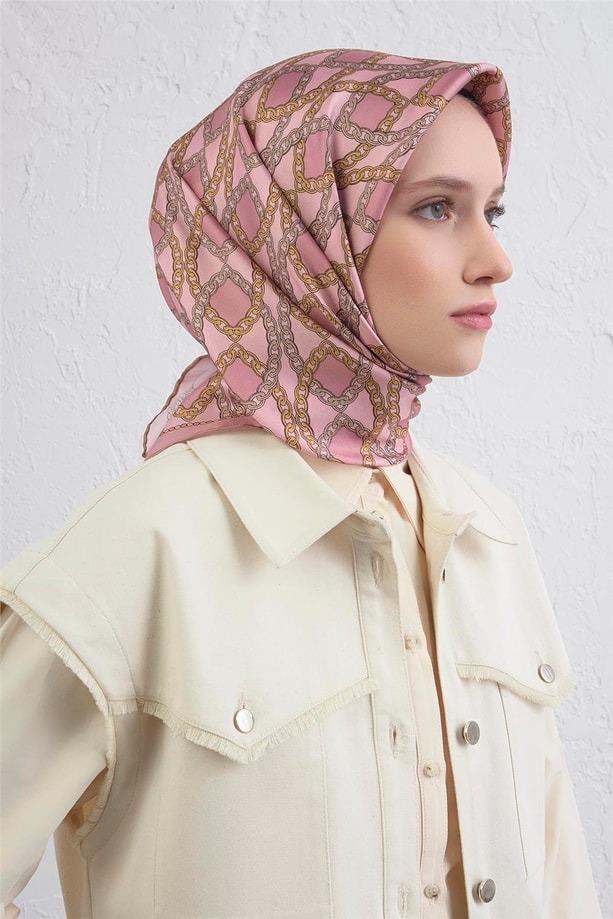 Armine Dj Saf İpek Eşarp 9410D (T) - Pudra