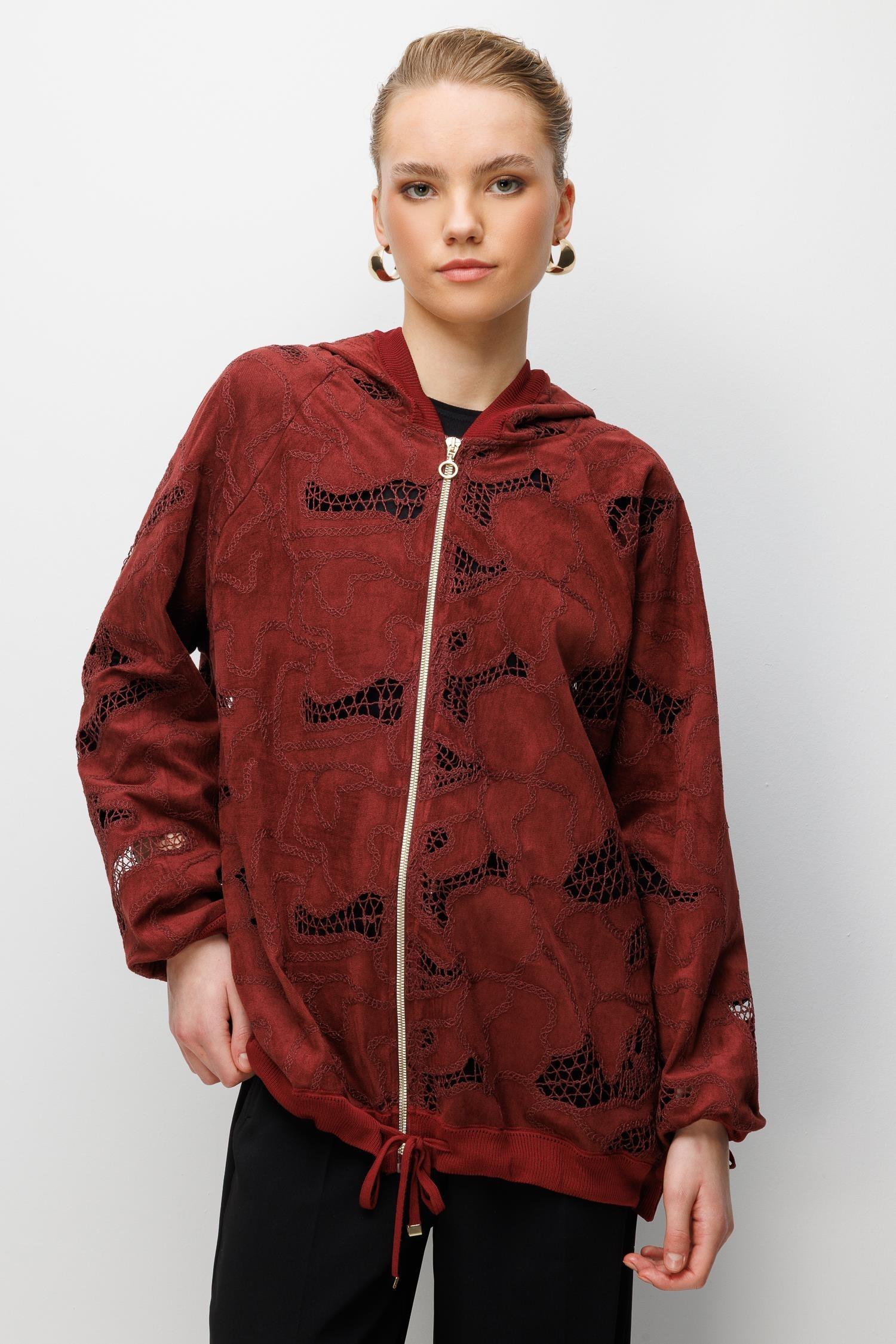 Ghisa 3367 Hırka - Bordo