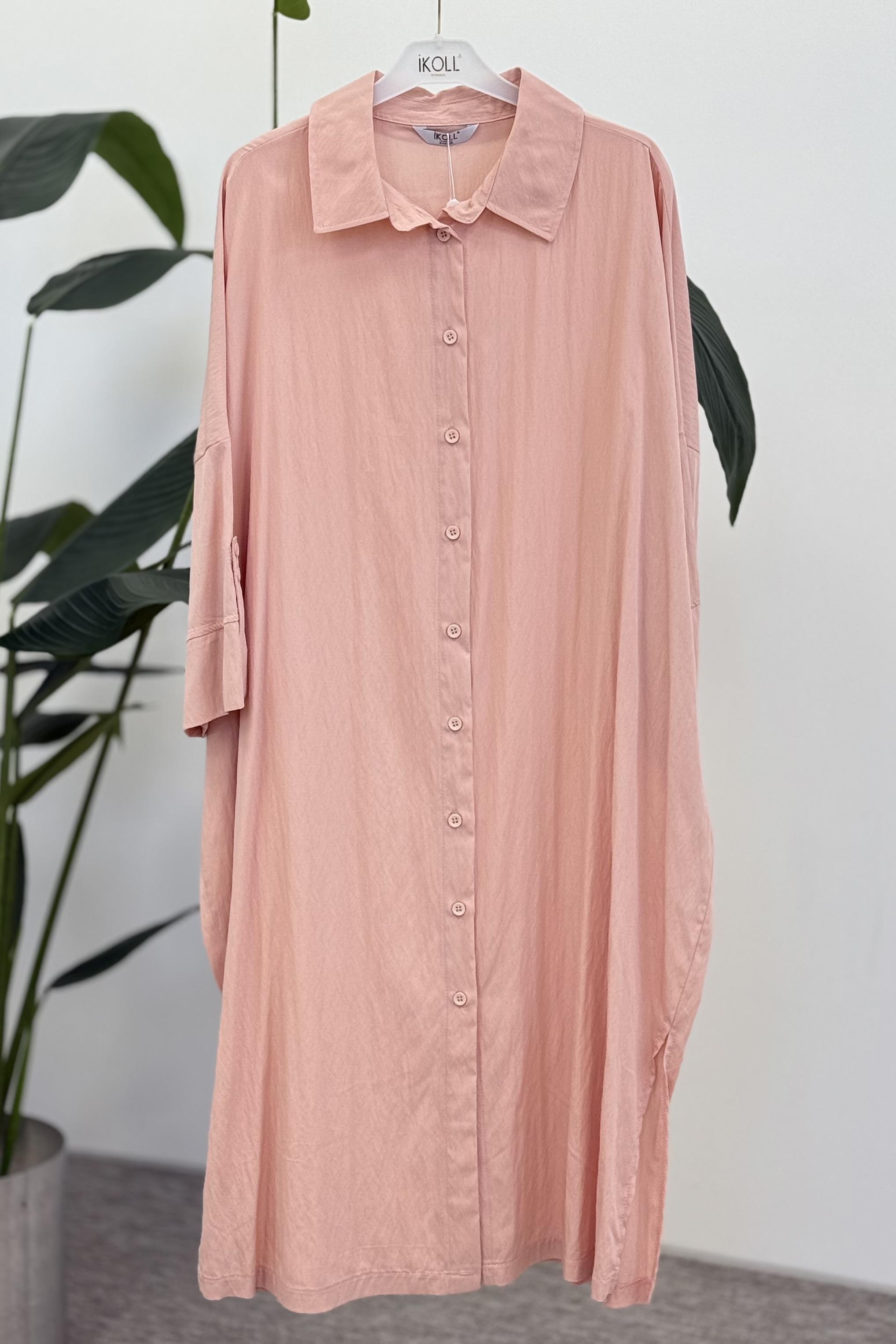Oversize Apolet Detaylı Tunik 0035686 - Pudra