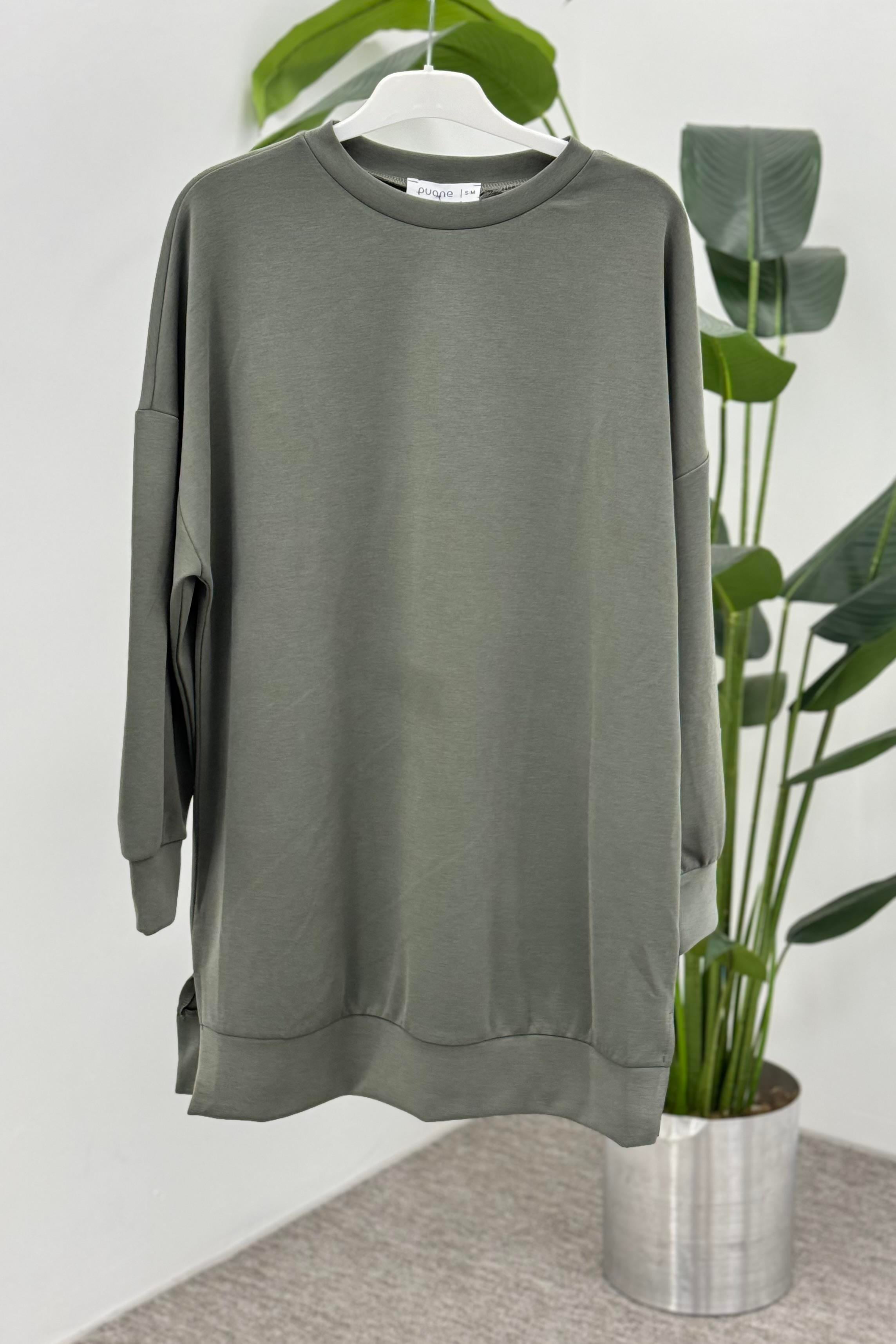 PUANE Bambu Basic Tunik 10604 - Koyu Haki  Tunik 