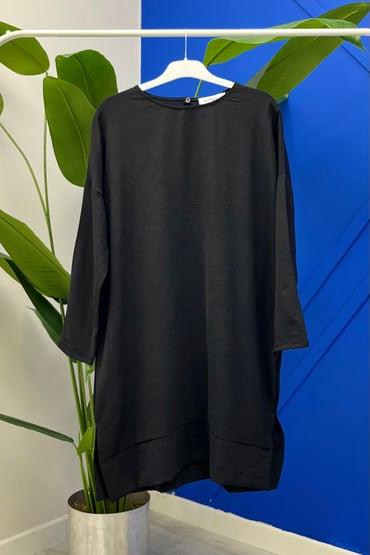 PUANE Basic Tunik 10269 - Siyah Basic Tunik 10269 - Siyah - Bilen Giyim Tunik 