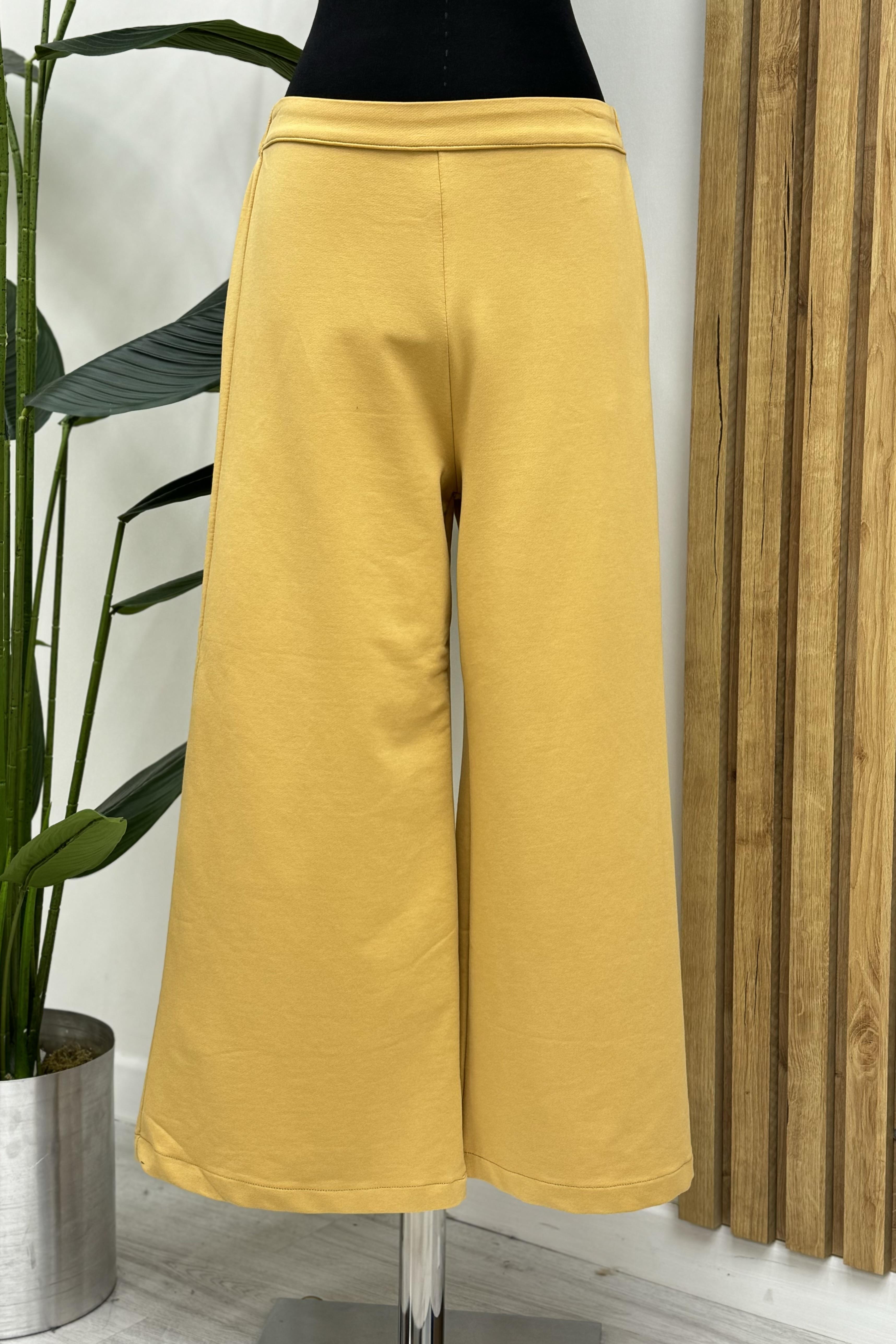 PUANE Beli Lastikli Bol Paça Eşofman 30007 - Camel  Eşofman Altı