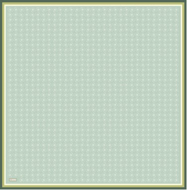 BELLI Bellı Küçük Papatya Desen Saf İpek Eşarp 4058D - Olive  Eşarp 
