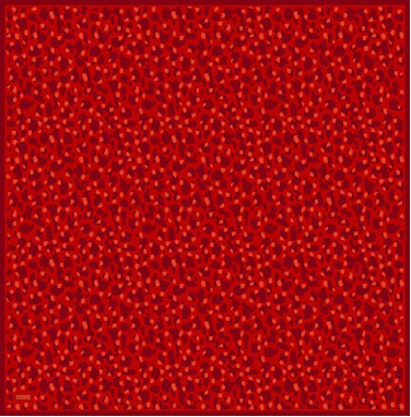 BELLI Bellı Leopar Desen Saf İpek Eşarp 4042D - Kırmızı  Eşarp 