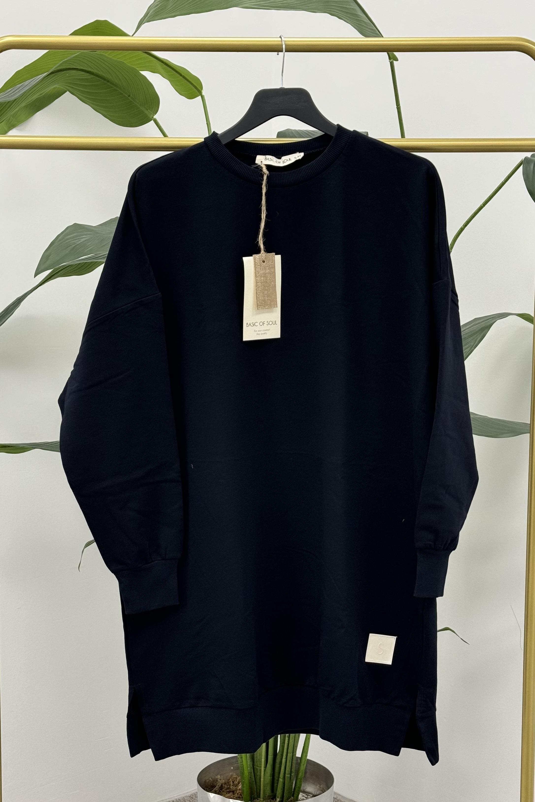 PUANE Bisiklet Yaka Basic Araboy Tunik 30644 - Koyu Lacivert  Tunik 