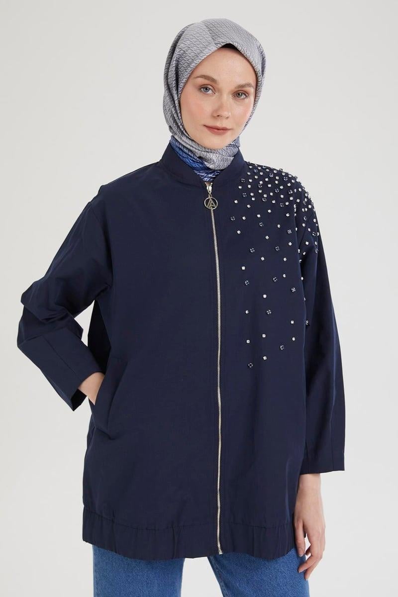 Armine Trend 25KT518 Omuz Taş Çakmalı Kap - Lacivert