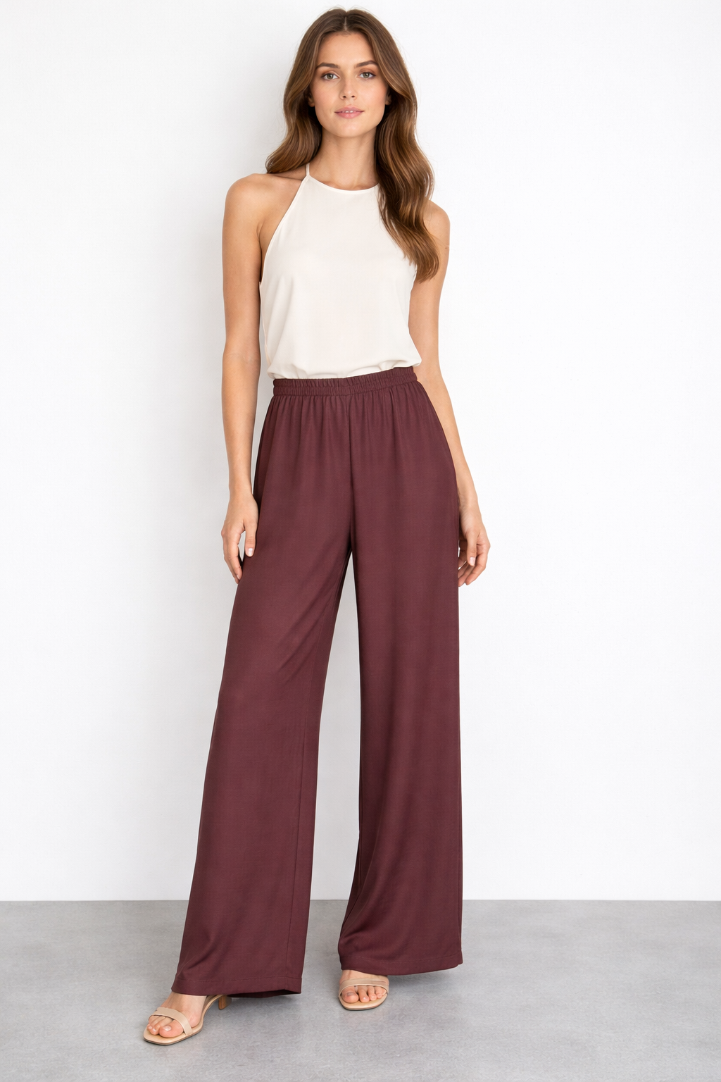 Ceremony 26Y332 Belden Lastikli Bol Paça Sapphire Pantolon - Kahverengi