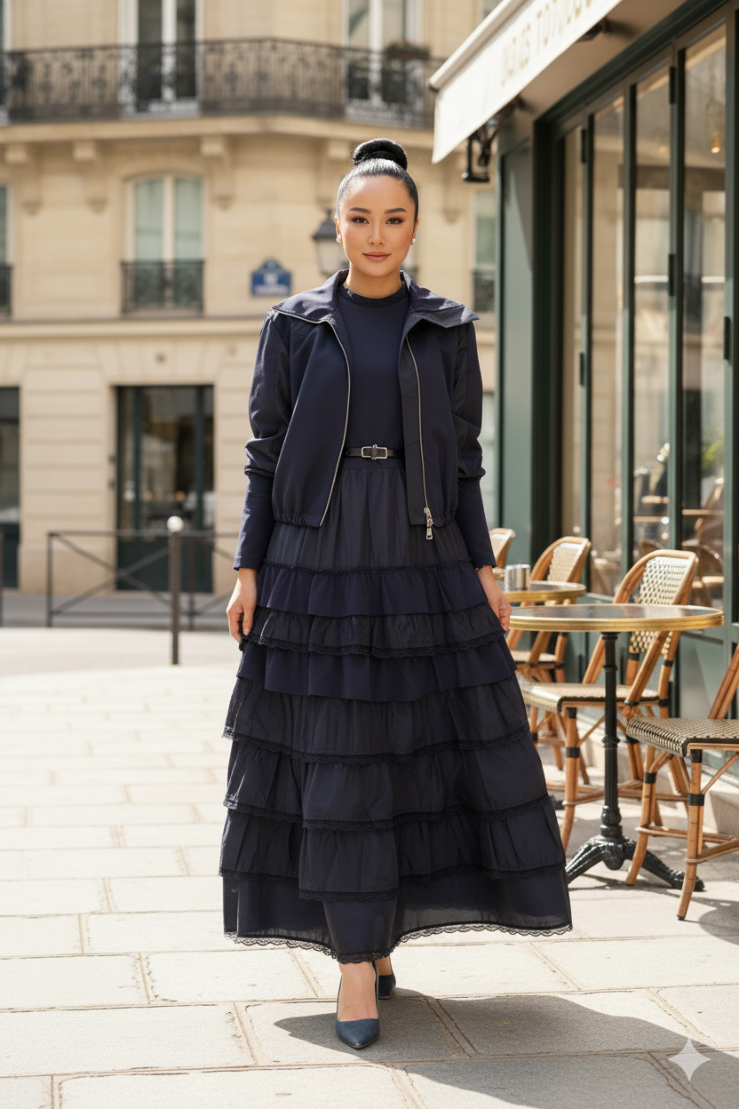 Misswhence 38807 İkili Elbise - Lacivert