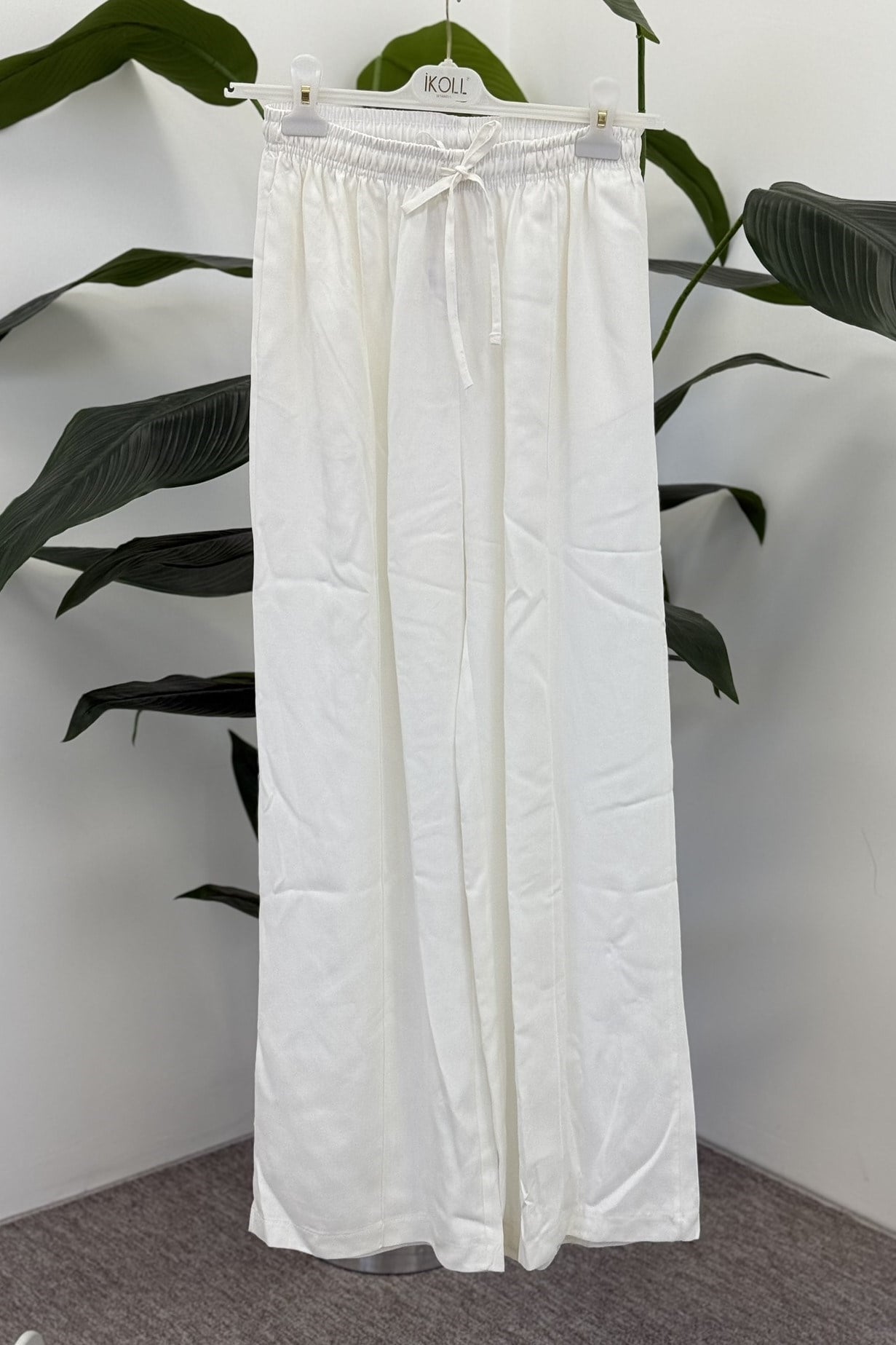 Bol Paça Geniş Form Pantolon 0037433 - Ekru