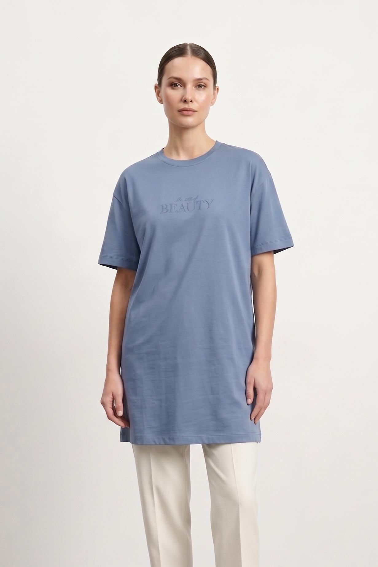 Tonaton Baskılı Basıc T-Shırt 0036462 - Element Mavisi