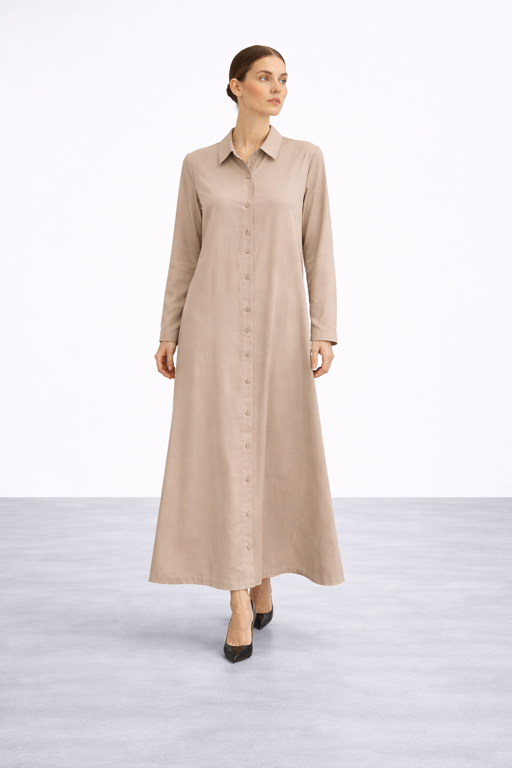 Micca 261597M Uzun Düğmeli Tunik - Taş