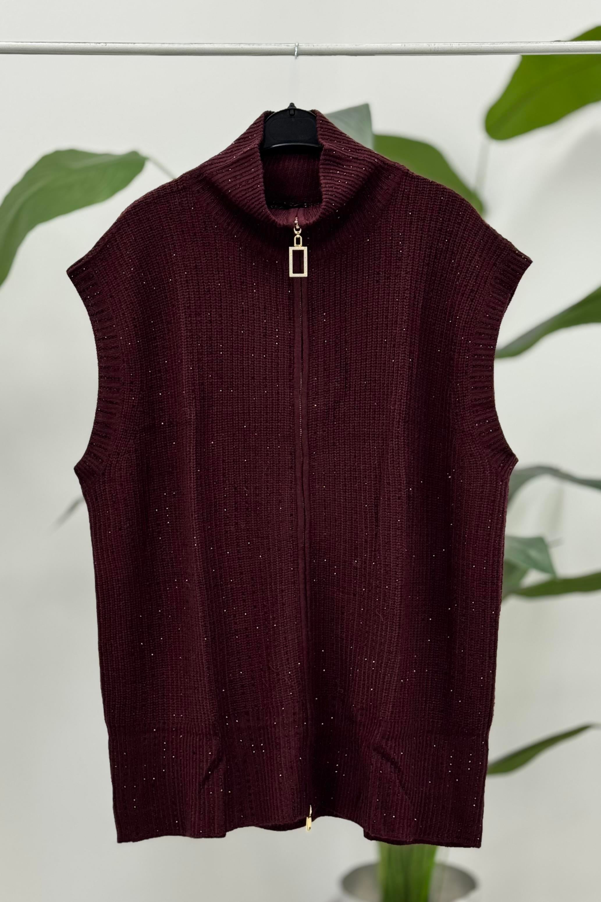 Ghisa 3302 Yelek - Bordo