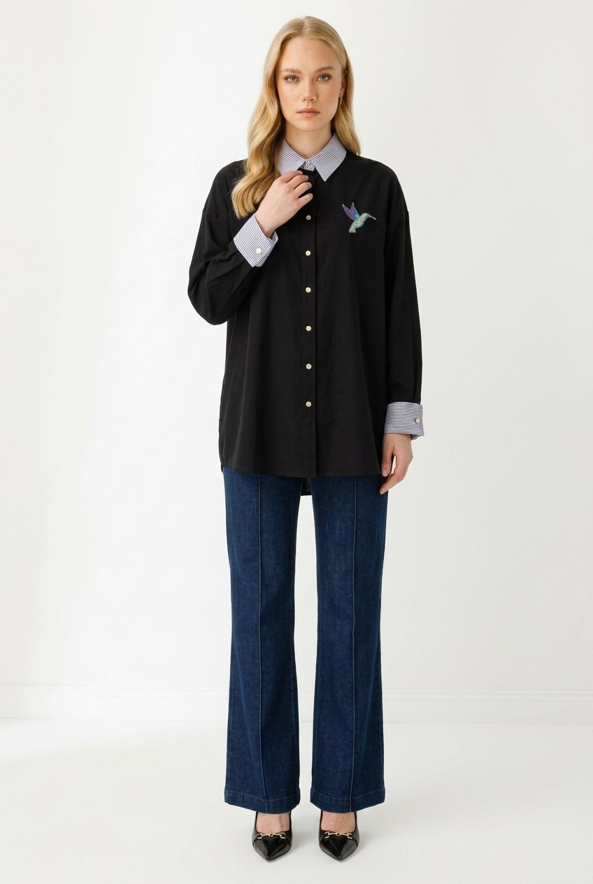 Ghisa Tunik 4519 Siyah Tunik GHİSA 