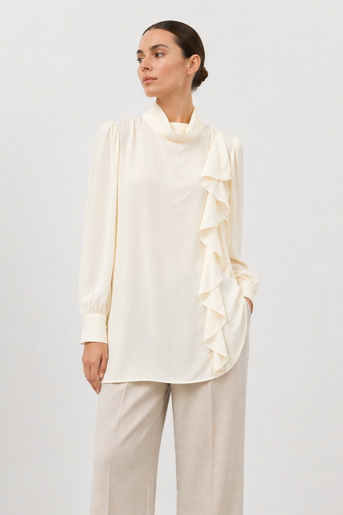 Ghisa 4343 Tunik - Ekru