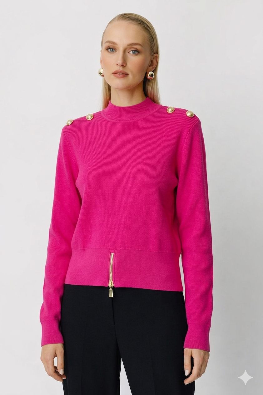 Ghisa 4863-1 Tunik - Fuşya