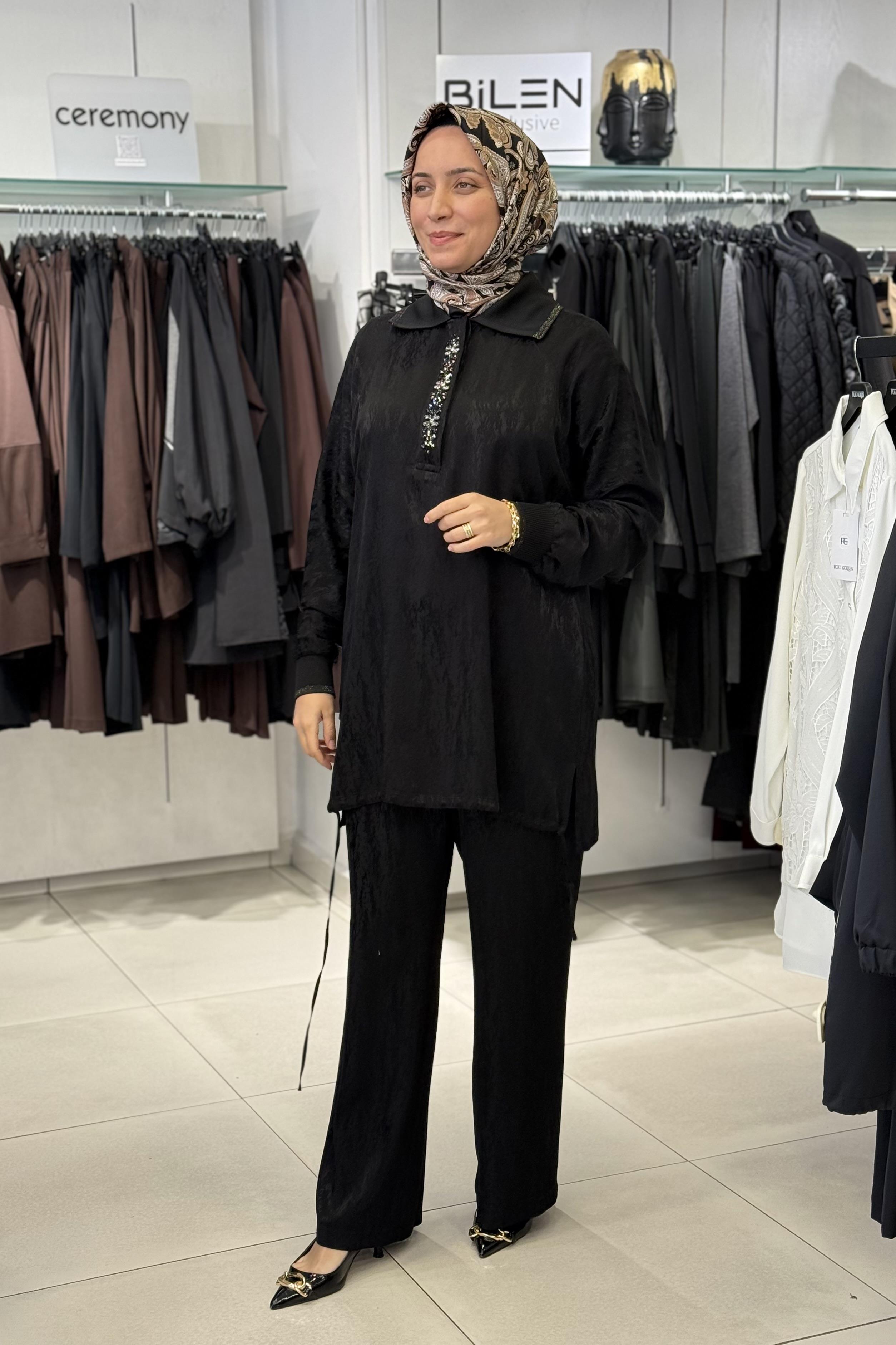 Fuat Gürşen 4409 Büyük B Jakar Pantolon - Siyah