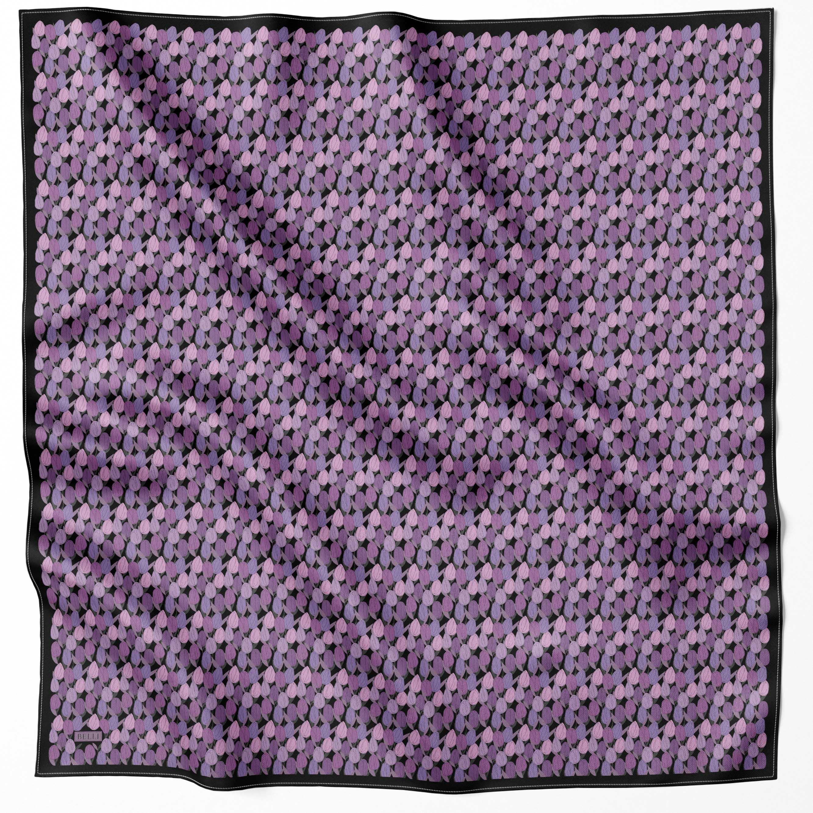 Belli Saf İpek Eşarp 4204D (T) - Mor