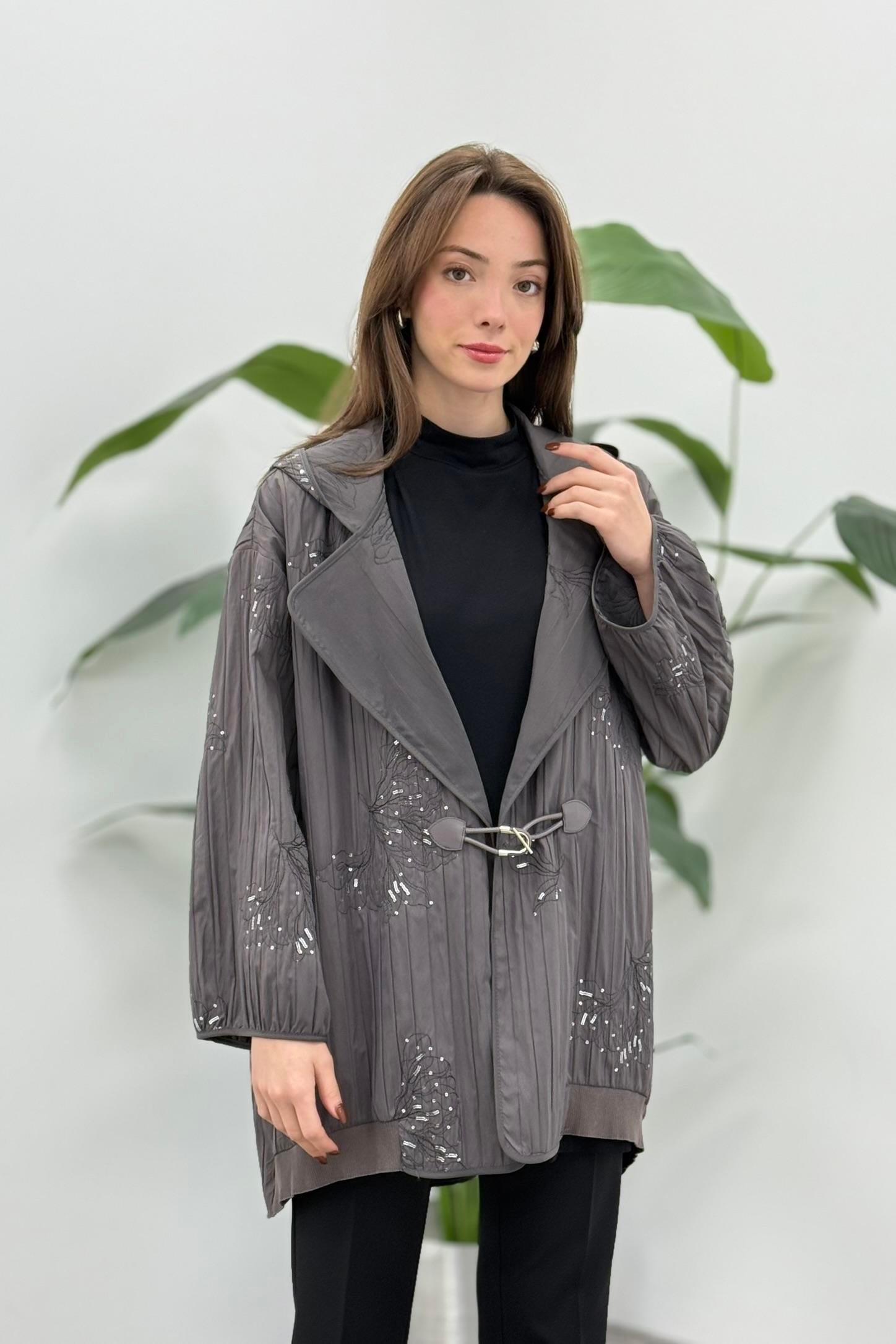 Ghisa 3197 Ceket - Gri