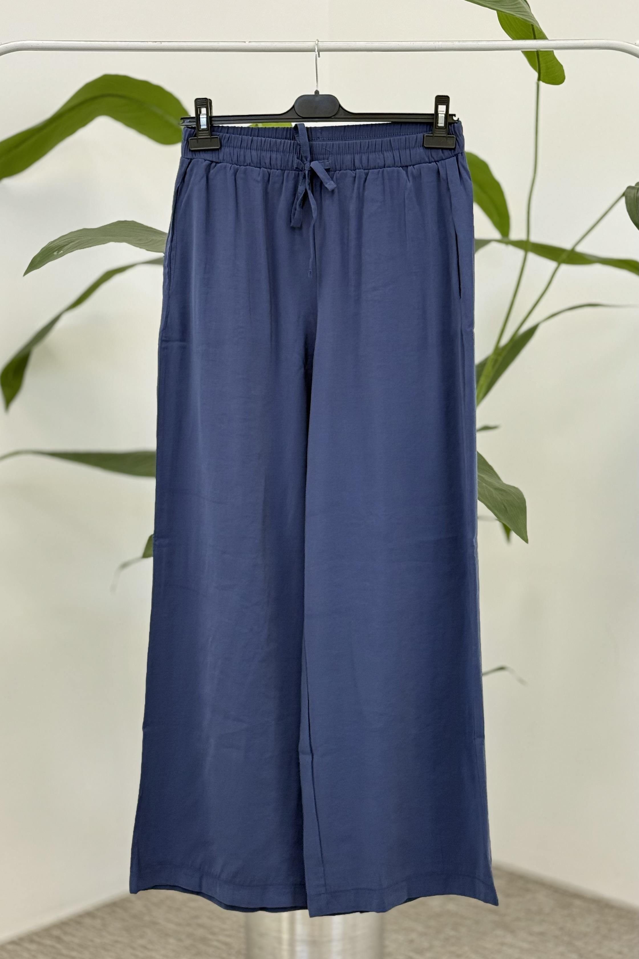 Beli Lastikli Bol Paça Pantolon 20646 - F.Navy
