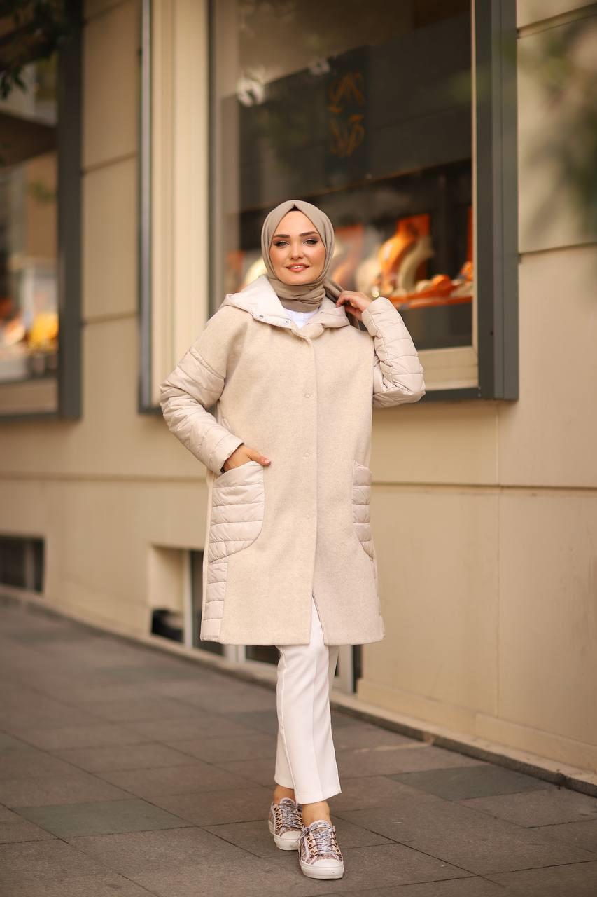 MARCHA PRİVE Dik Cep Kapitone Detaylı Mont 20110 - Taş  Kaban & Mont 