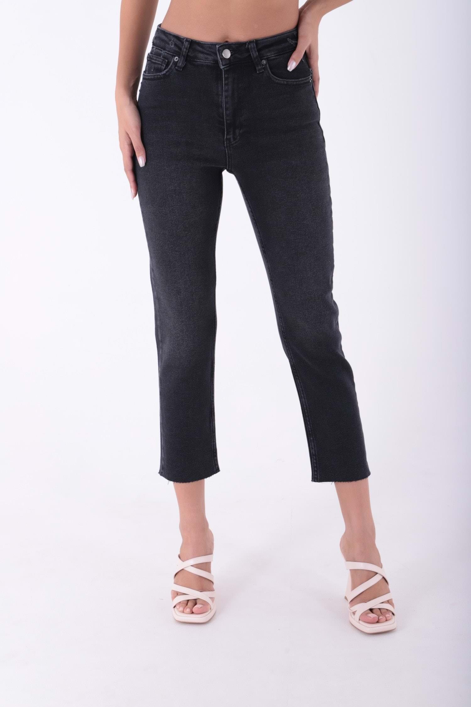 XLove Jeans Dikişsiz Paça Yüksek Bel Mom Fit Kot Pantolon  Melbourne 764 - K.Y. Antrasit  Pantolon