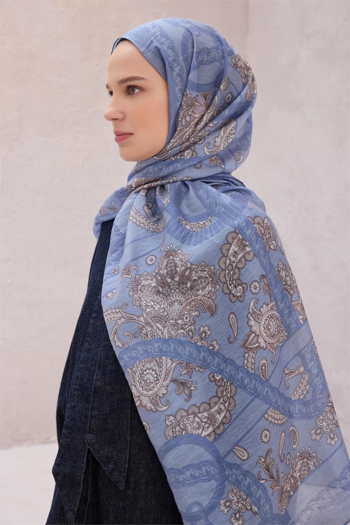 Belli Fresh Rozy 1866 Şal - Mavi