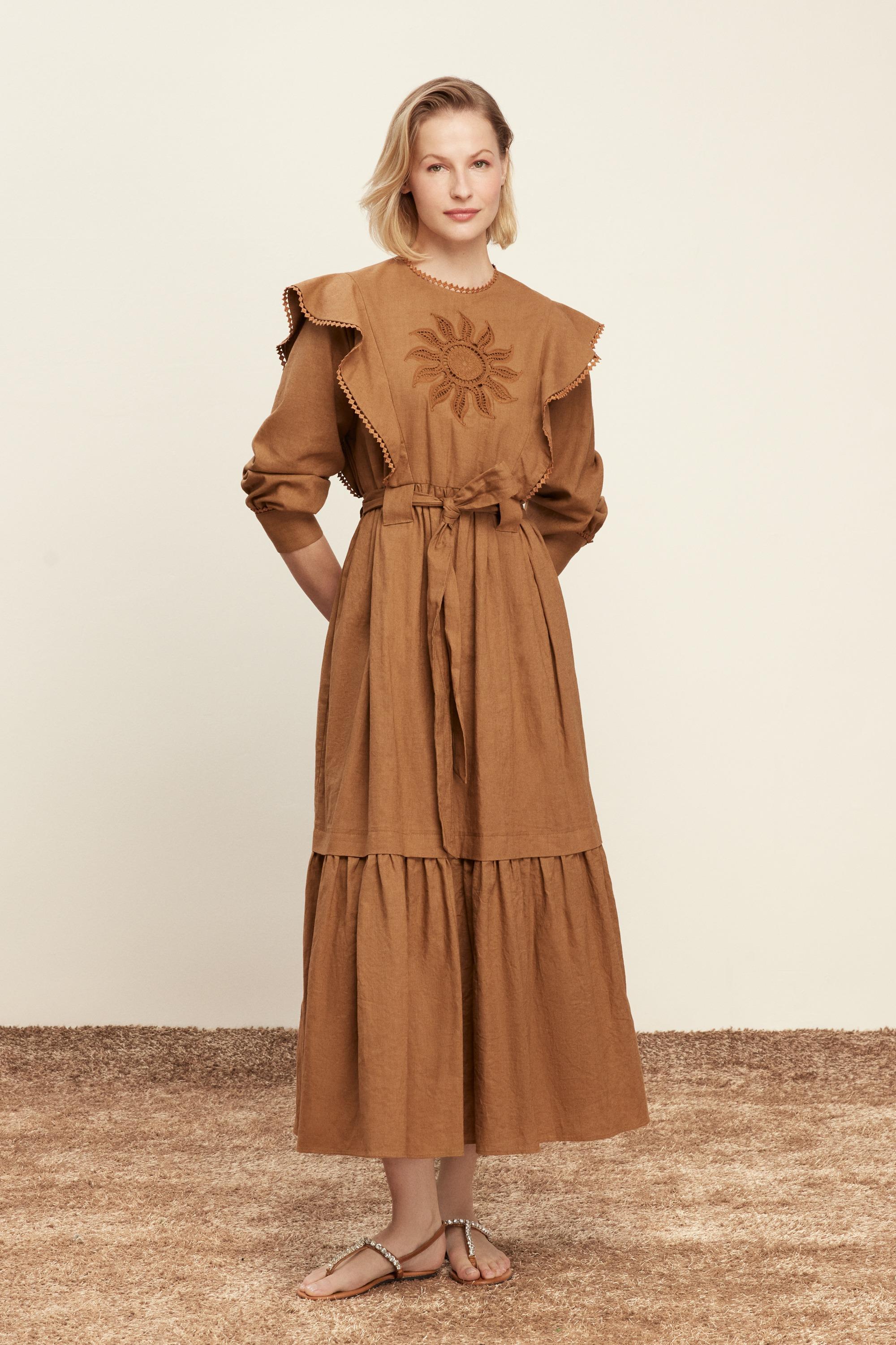 Venöve Elb0024 Ruby Elbise - Camel