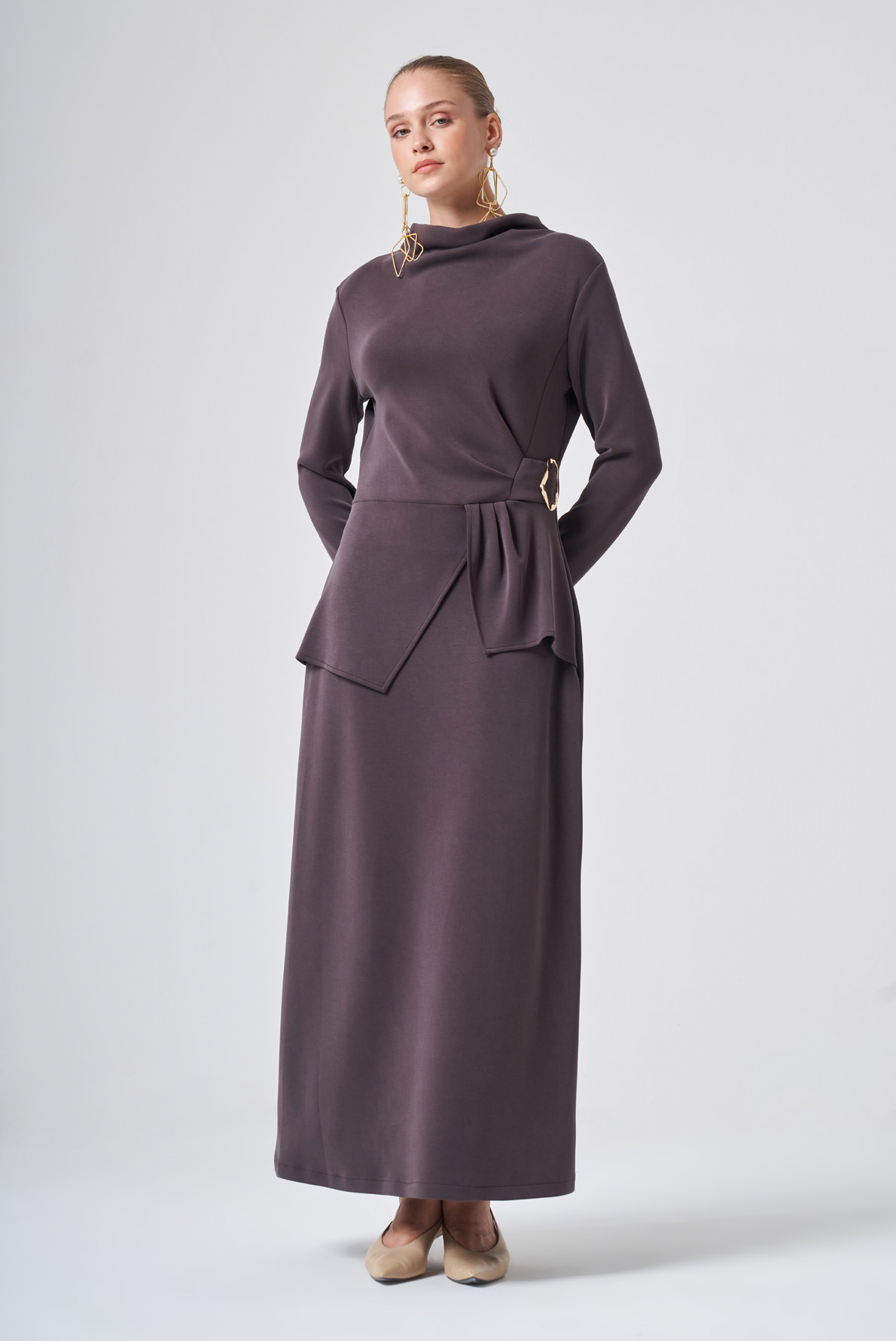 Nuss 2051 ELBİSE Kahve Elbise NUSS 