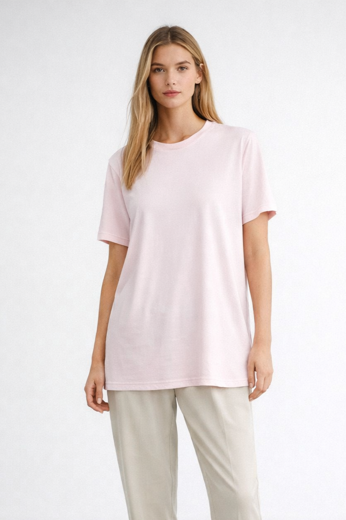 Ceremony 26y161 Kısa Kollu Bambu Bluz - Pembe