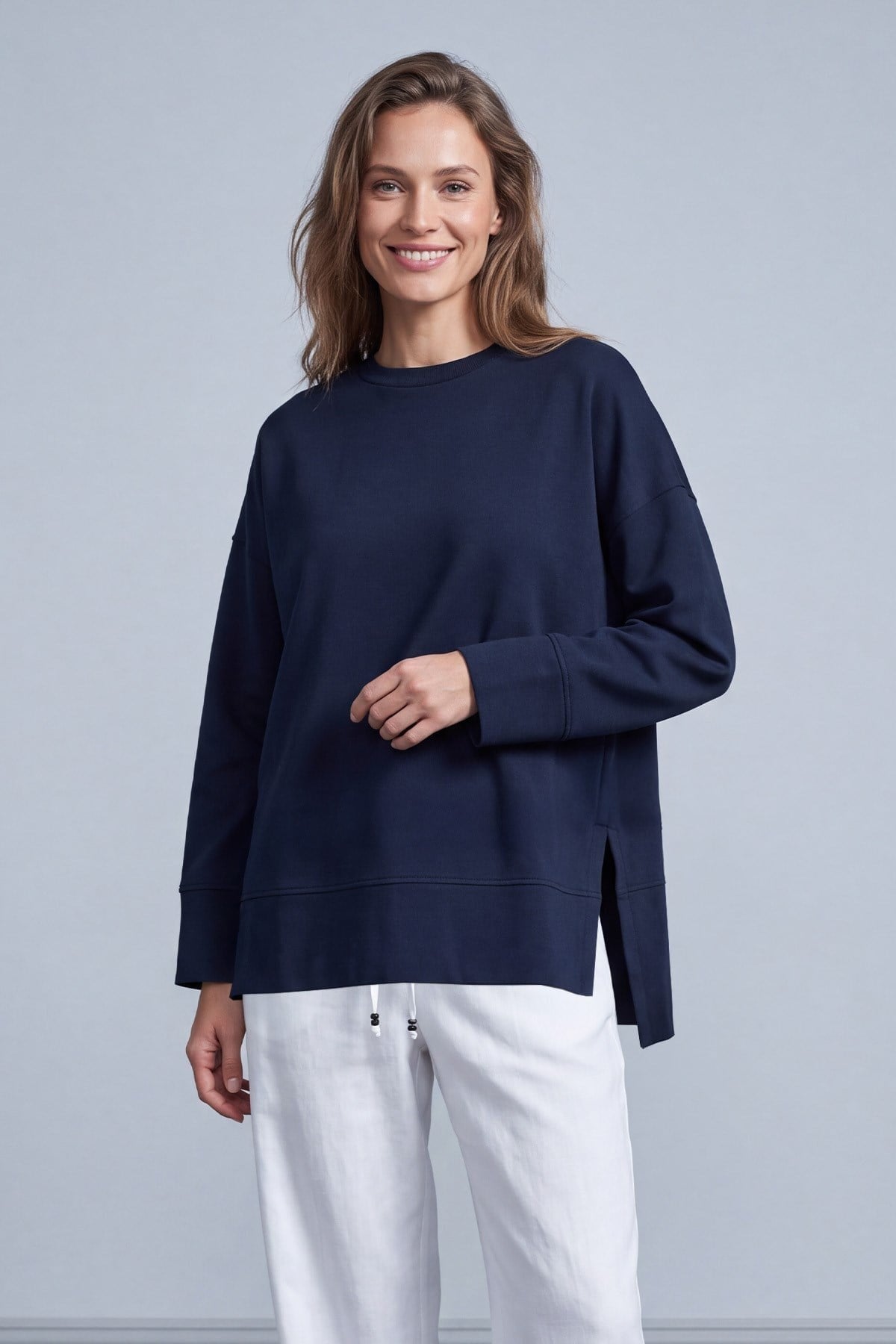 Ön Kısa Arkası Uzun Tunik 32560 F.Navy Tunik PUANE 