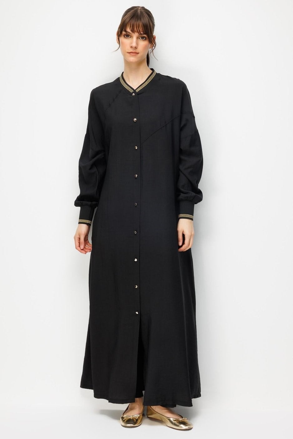 Micca 261566M Kol ve Yaka Detaylı Spor Kap - Siyah