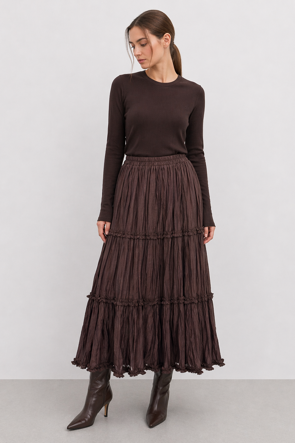 Ceremony 26Y613 Nil Çingene Etek - Kahverengi