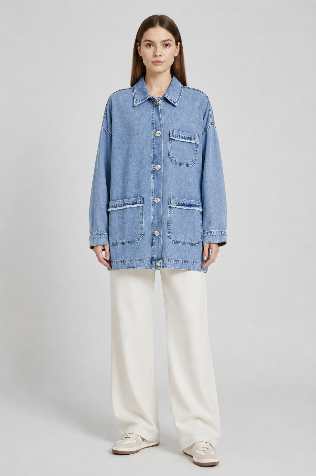 Cebi Püsküllü Denim Ceket 0034730 - Mavi