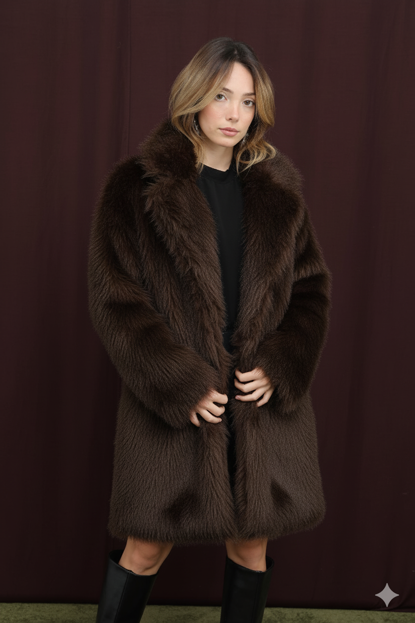 İçi Astarlı Kürk 32409 - Browni