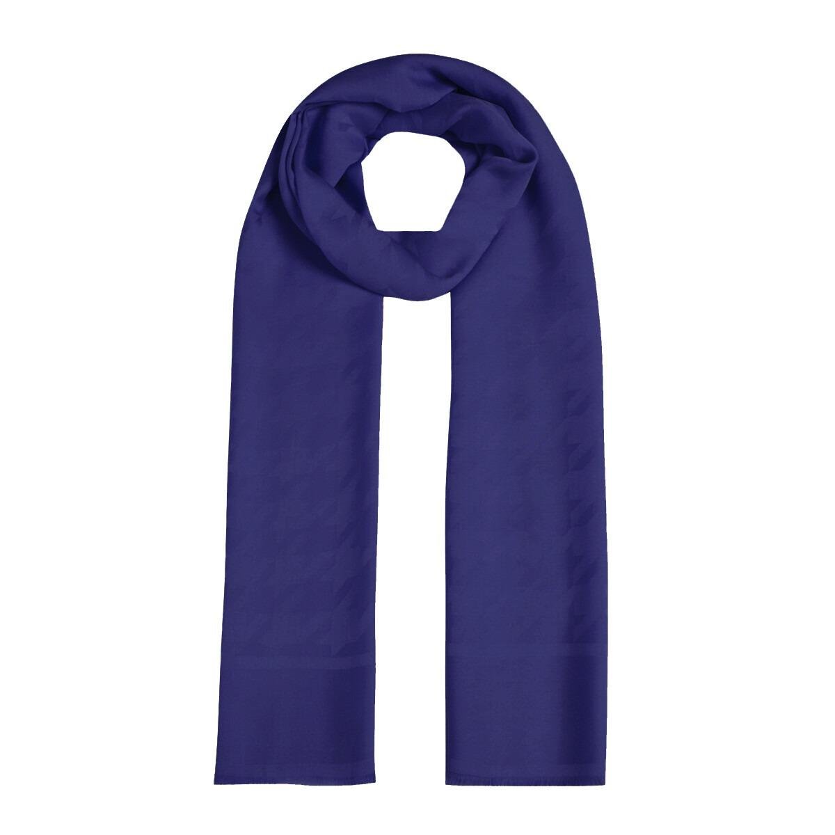 İpekevi 04390 Dört Mevsim Kazayağı Desenli Monogram Şal - Saks Mavisi
