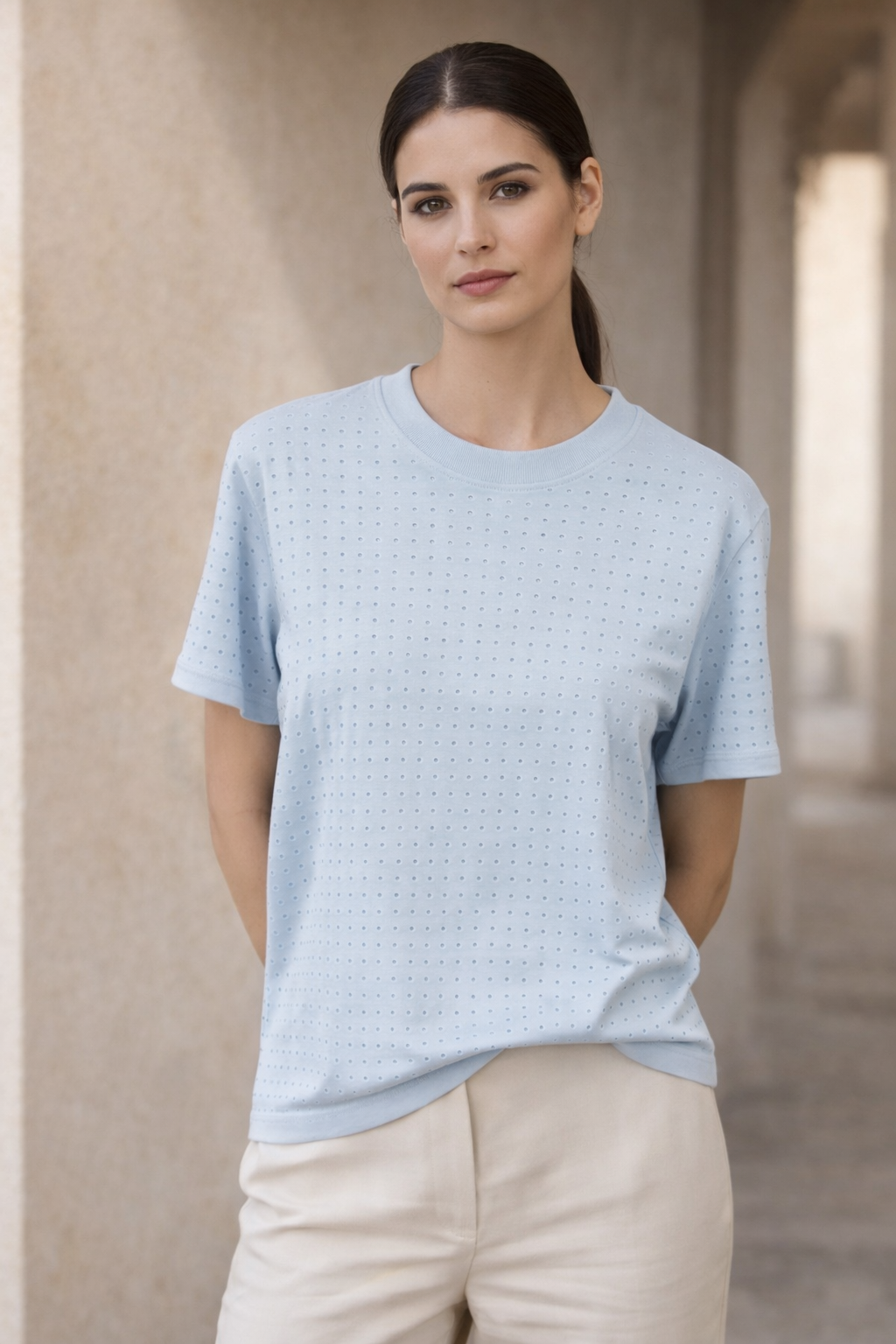 İnterlok Taşlı T-Shırt 1004972 - Mavi