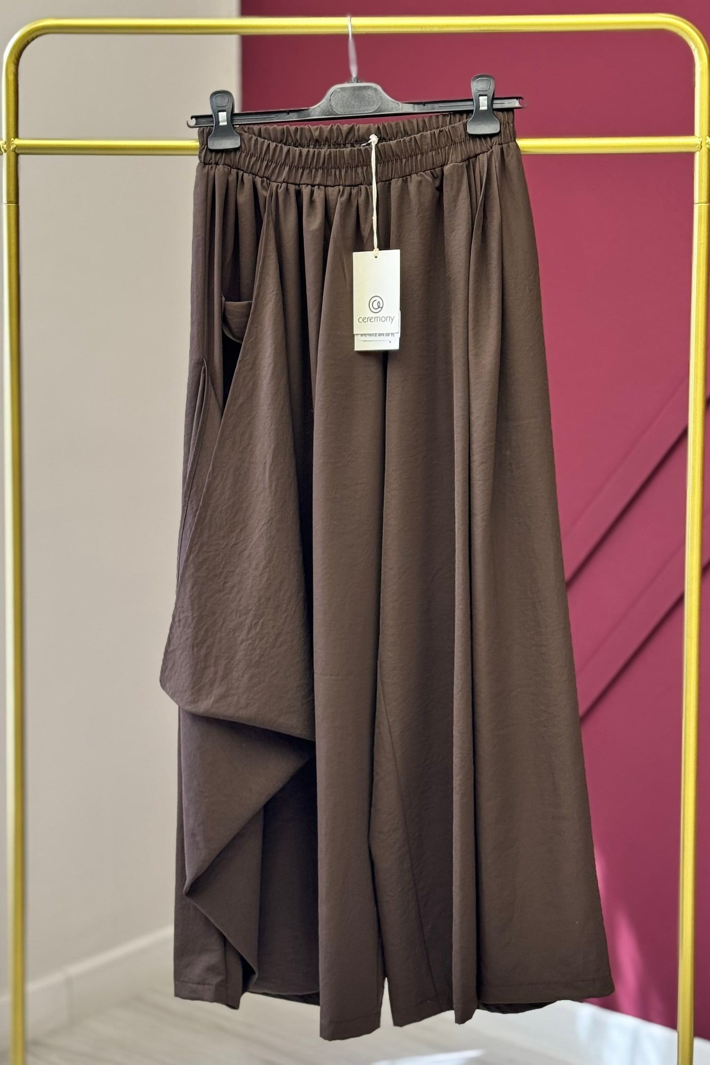 Ceremony 26Y330 Yandan Troba Cepli Zeyna Pantolon - Kahve