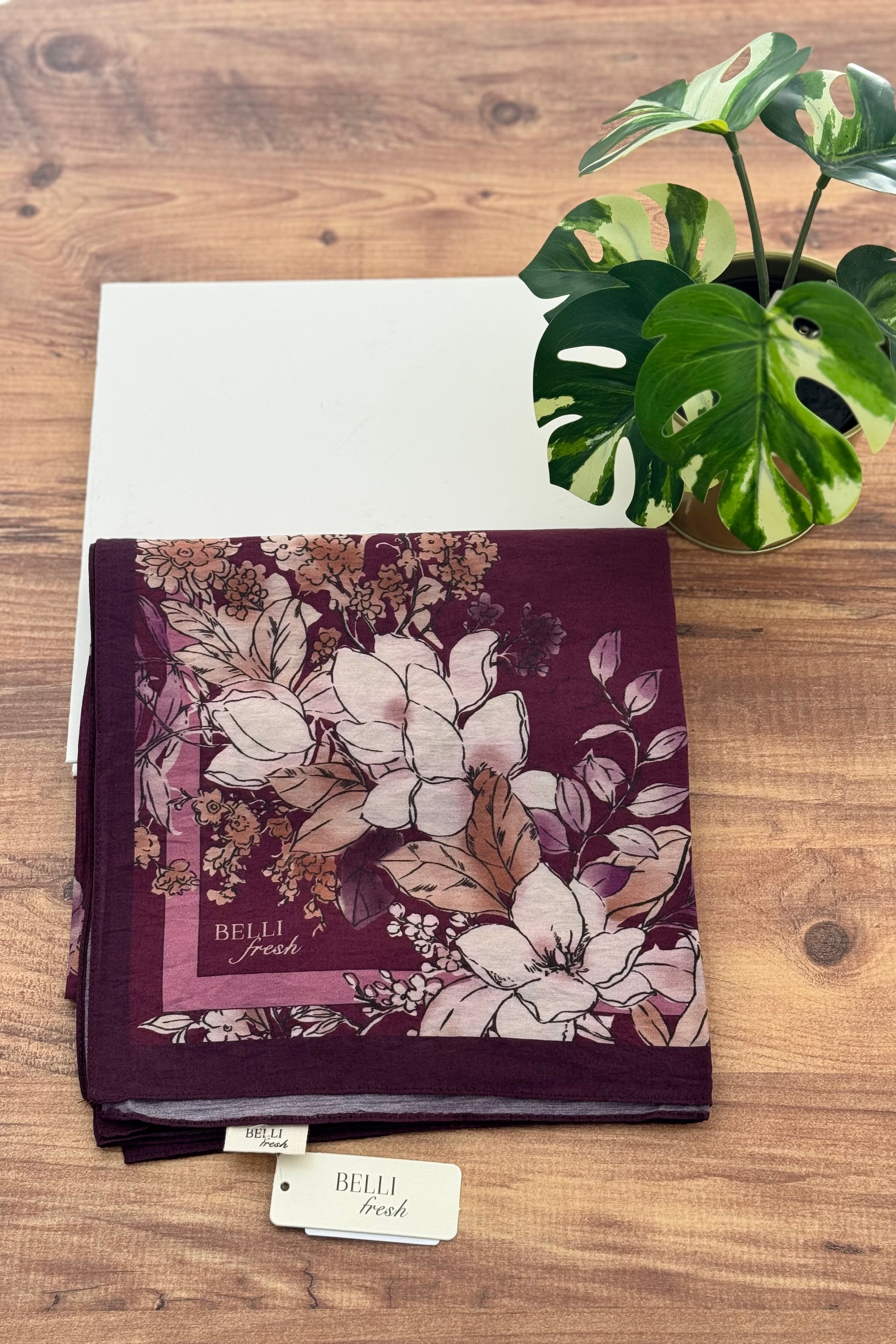 Belli Fresh Paulista Eşarp 3487 - Mürdüm