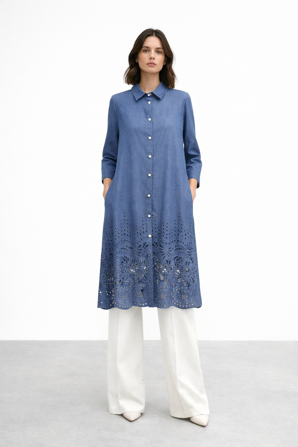 Fuat Gürşen 5649-1 Eteği Lazer Kesim İşlemeli Kap - Orjinal