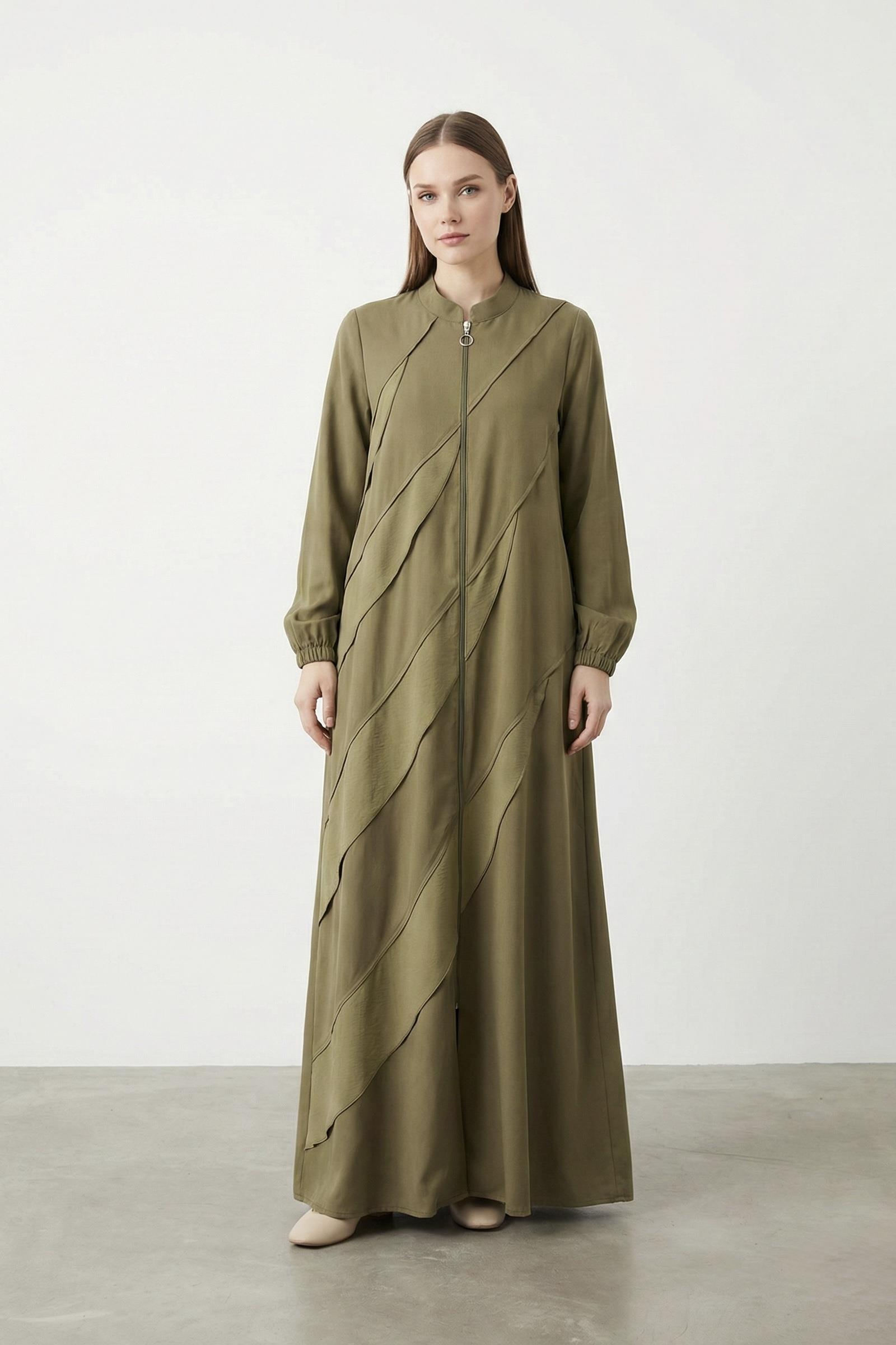 Micca 261530M Çapraz Volan Detay Ferace - Haki